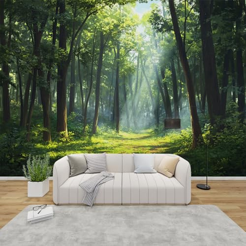 MMYAOKEN Papier Peint Panoramique Forêt 350x256 cm - Décoration Murale Paysage Nature 3d - Tapisserie Murales Papier Peint Intissé pour Chambre Salon - Poster Tableaux Photo Muraux