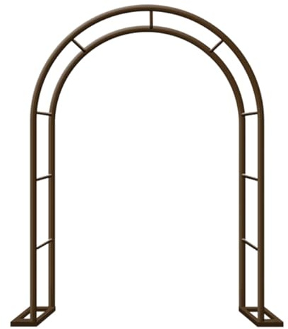 Gartenlaube aus Metall, Hochzeitsbogen – schwarzes Bronze-Rankgitter für Kletterpflanzen und Reben, Terrassen-Dekoration, einfache Montage, B 80 x H 200 cm, perfekt für Rosen und Veranstaltungen