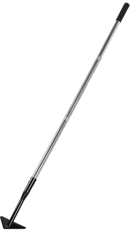 Azada de Jardín Triangular, Herramienta de Desmalezado de Acero Al Carbono con Largo de Acero Inoxidable de 57,5 ​​Pulgadas, un Desmalezador de Largo para Cavar, Desmalezar,