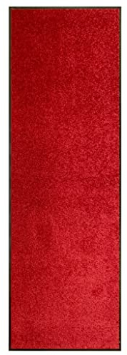 Mimdixy Schuhparkplatz Fußmatte Schuhabstreifer Aussen,Fußmatte Waschbar Rot 60x180 cm,TeppichVorzimmer für Eingang, Haustür, Patio, Flur, Garten