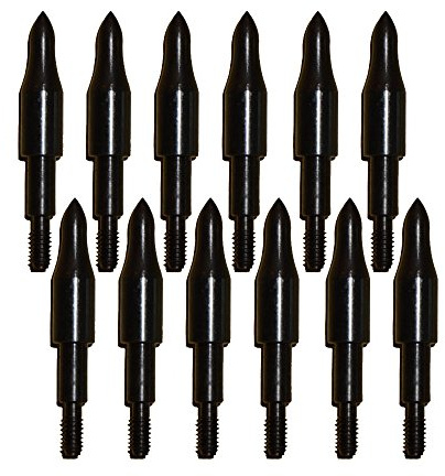 MILAEM 12pcs Bogenschießen Pfeilspitze 100/125/150 Grain Jagdspitzen Einschraub Stahl Spitze für Compoundbogen Recurve Bogen Jagdpfeile