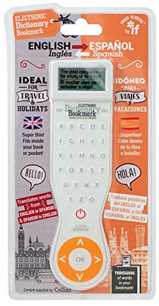 IF Electronic Dictionary Bookmark-Spanish-English, White/Orange