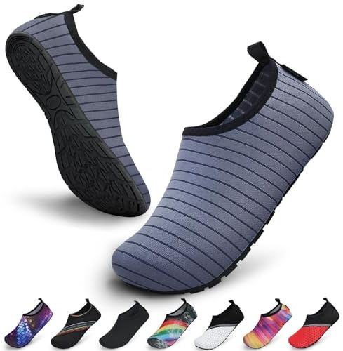 SAGUARO Unisex badskor, simskor, vattensportskor, snabbtorkande halkfria, lätta, storlek 36–47