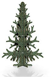 Oedim Árbol Navidad Cartón | 52x80cm | Producto Especial Navidad | Diseño Rojo | Nido de Abeja Blanco 10mm
