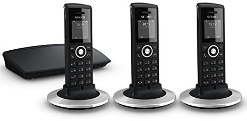 Snom M325 + M25 + M25 Singlecell cordless IP/VOIP DECT Bundle, Base Station 1x M300 e M25 3x Handset Fascio, 75 ore in standby e 7 ore di conversazione
