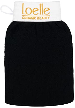 Loelle - Guantes Exfoliantes que Quita Pelo Encarnado, Piel Muerta y Celulitis - Esponja Exfoliante Corporal - de Ducha para Bronceado Duradero y Piel Suave - Guante Kessa (1 pieza)