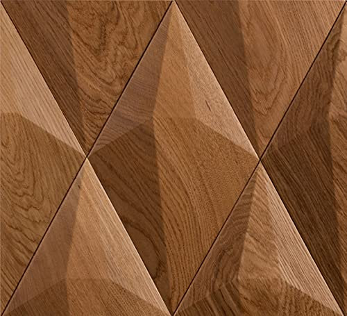 Panneaux muraux décoratifs en bois 3D en chêne huilé Design exclusif Triangle Soft Touch Décor fait à la main Pillow (1 pièce, C04 naturel)