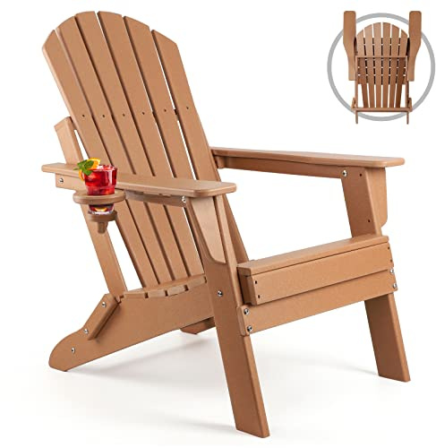 FUNBERRY Faltender Adirondack Stuhl, HDPE Auf Allen wetterstationen bumsen, stühle und becherstühlen im freien