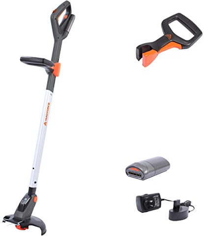 Yard Force 12V iFlex Akku Rasentrimmer LT F23, mit 4,0 Ah Lithium-Ionen-Akku, 23 cm Schnittbreite, 160 cm Länge mit Stiel, bürsten Motor