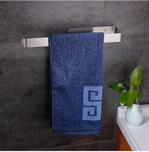 YUET Barre Portasciugamani da Parete Portasalviette Senza Foratura Acciaio Inox 304 Autoadesivo Cromato Bagno da Porta Asciugamano Accessori per il Bagno 26CM, o Montaggio Foratura con Viti Fisse