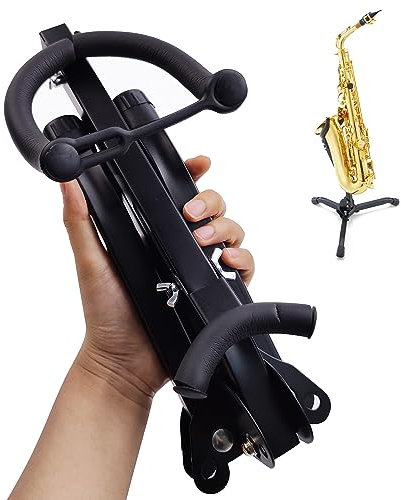 LeSage Klappbarer Saxophonständer für Alt-/Tenorsaxophon-Ständer Saxophon-Halterung, verstellbarer tragbarer Ständer für Altsaxophon