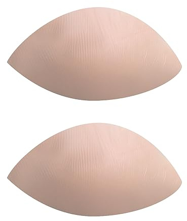 RTRTGS 1 Pares de Almohadillas de Sujetador Autoadhesivas Insertos Desmontable Push Up Rellenos de Pecho para Bikini, Beige