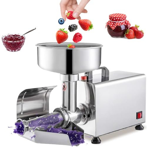 Passoire à tomates électrique, presse-sauces, presse-confitures et sauces, presse-fruits électrique, machine à confiture, pour la mise en conserve de purées de tomates, de sauces et plus encore