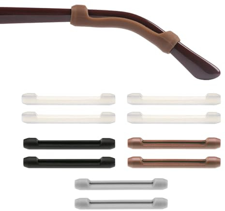 5 Pairs of Anti-Slip Temple Tips, Glasses Ear Pads, Comfortable Silicone Glasses Accessories to Prevent Glasses from Slipping Off The Nose