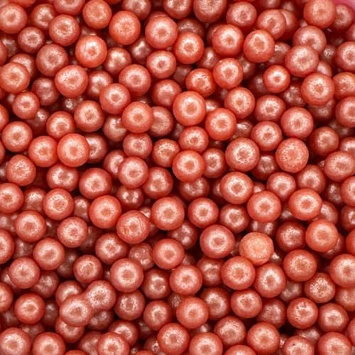 A Pinch Of - Pearls - Glimmer Red Cake Topper Sprinkles - 30g Edible Shimmer Ball Cupcake Decorations - Weddings, Christenings & Parties