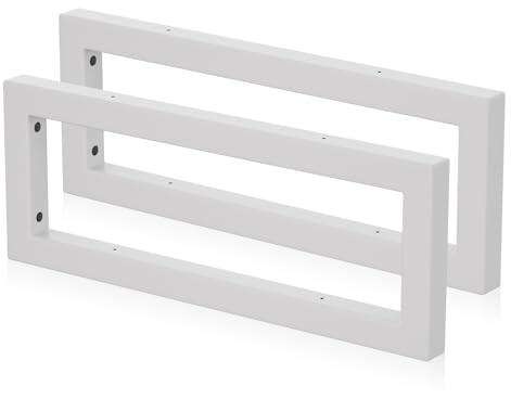 Mordx 2 Supporti da Parete, Design per Lavabo, Supporto per Scaffali, Consolle per Lavabo, Porta Asciugamani (Bianco, 40 cm)