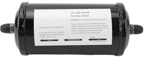 34430 Filtro Disidratatore per Riciclo AC, Filtro di Ricambio Robinair aRapido, Maggiore Efficienza, Facile da Installare, Filtro Disidratatore AC con RefrigeranteLiquida per