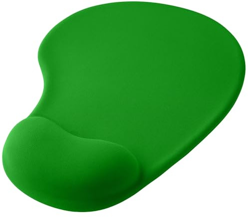 OcioDual Mauspad mit gelkissen Handgelenkauflage, Ergonomische Mousepad mit Handauflage, Mauspad Grün Mouse Pad Weicher Stoff mit Rutschfester Gummibasis für Laser und Optische Mäuse