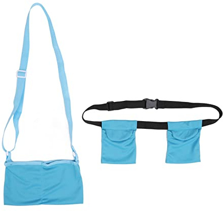 Mastektomie-Drainagebeutel, Mastektomie-Drainagehalter, Weicher, Verstellbarer, Wiederverwendbarer Brustchirurgie-Drainagebeutel mit Duschbeutel (Blau)