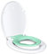 TODOT Abattant WC Familial, Lunette de Toilette avec Siège Enfant Magnétique, Frein de Chute et Charnière Réglable, Abattant WC en Polyéthylène pour Adultes et Enfants (Vert)