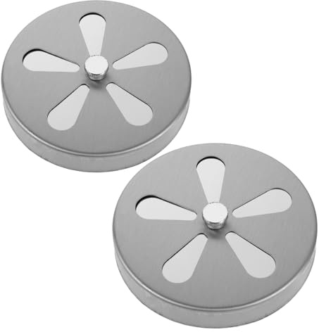 SHINEOFI 2 Pièces Couvercle de Ventilation Acier Inoxydable pour Four et Séchoir Amortisseur Air Réglable Aération pour Contrôle Du Flux Air et Dispersion Thermique