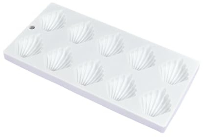 Qaonsciug 10 Cavity Silicones Madeleine Molds For French Pastries Shell Shape Dessert Pan Baking Tool Nonstick Easy Releases Madeleine Cake Molds