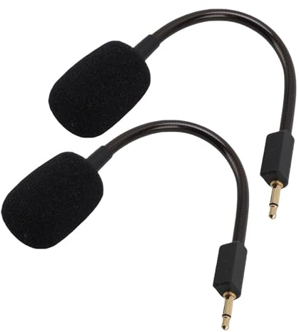 Cryfokt Microphone Amovible Antibruit de Remplacement pour BlackShark V2 – Communication Cristalline pour Les Joueurs avec Technologie Avancée de Suppression du Bruit – Lot de 2 Micros de (Black)
