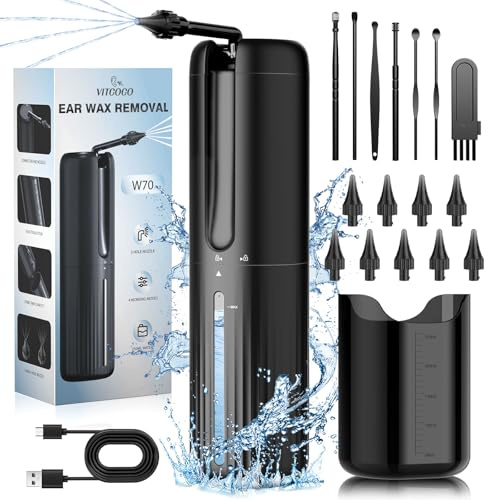 AZHE Electric Ear Wax Removal Kit, 2000mAh Water Cleaner