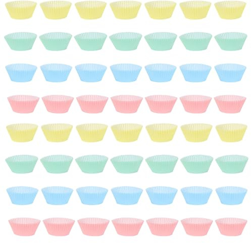 ELAYARD 300 Pirottini per Muffin da Festa in Carta Resistente e Flessibile, Colorati Misti, Monouso per Cupcake, Torte e Dessert, per Feste, Cucina e Pranzi di Gala Colore Colore Casuale