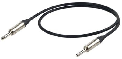Proel eso100lu6 cavo strumenti professionale, Jack Mono da 6,3 mm su connettore jack mono da 6,3 mm, connettori neutrik, 6 m, NP2 X-hpc110 NP2 X) Nero