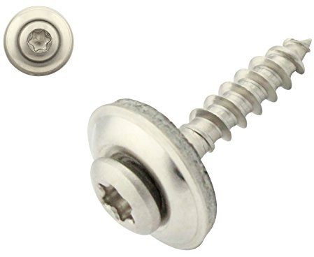 100 Stück Spenglerschrauben mit EPDM Dichtscheibe - 15 mm - Innensechsrund TX - 4,5x20 mm DIN7995 Edelstahl A2 V2A - SC-Normteile