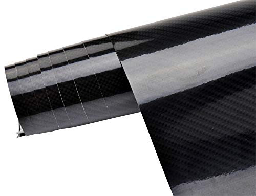 Neoxxim 14€/m2 Premium Autofolie 4D Hochglanz Carbon Folie 200 x 152 cm blasenfrei Lackfolie selbstklebend