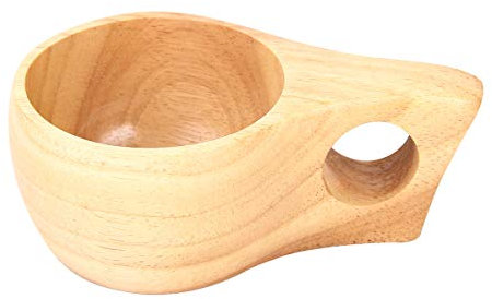 Kitchnexus Tasse en Bois Naturel du Lait d'eau Style Nordique au Petit Déjeuner et Activités à l'intétieir Environ 200ml