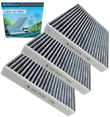 3 Pack Activated carbon BW182 Cabin air filter for Civic,CR-V,CR-Z,Fit,HR-V,Insight,Replace CF11182,CP182,80292-TF0-G01