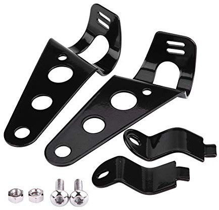 2pcs Motorrad Scheinwerferhalterungen Gabel Racer 28mm-34mm für und Motorräder mit 28mm-34mm Gabel Röhren(Schwarz)
