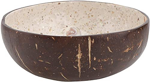 ZHANGZONG soup bowl bowl set ceramic bowl melamine bowls bowls for kitchen Coconut Bowls for Candy Container Nuts Holder Storage Plate Hawaii Party Supplies Black8.13(Color:Khaki)