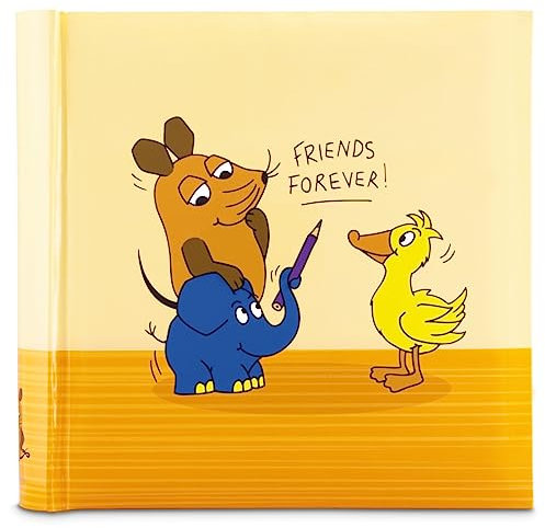 Hama Einsteckalbum „DieMaus“ (Memo-Album mit 100 Seiten, zum Einstecken von 200 Fotos im Format 10x15, Sendung mit der Maus, für Kinderfotos, Babyalbum, Freunde) orange