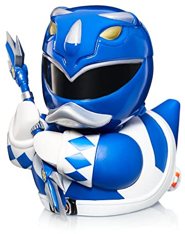 TUBBZ Blue Ranger - Statuetta da collezione in gomma vinile, prodotto ufficiale Power Rangers - TV, film e videogiochi per bambini