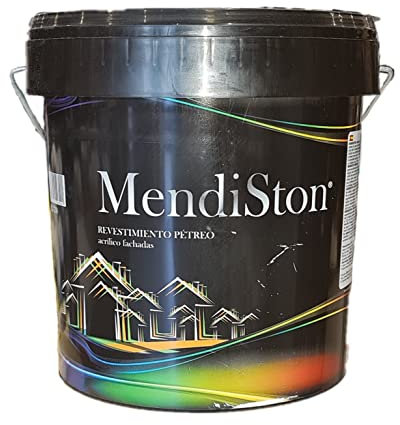 PROGAL COLORS PINTURA PARA FACHADAS REVESTIMIENTO ACRILICO BLANCO MENDISTON R-330 CON CONSERVANTE ANTIMOHO - RESISTENTE A LA INTEMPERIE, SALITRE Y ABRASION (14L)