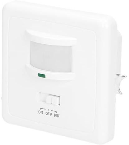 Miratic Bewegungsmelder Innen Unterputz Bewegungsmelder PIR für 3-Draht-Installation in Elektrogehäuse Ø60 Max. Last 1200W und 300W für LED Winkel und Erfassungsbereich 160°/Max. 9m