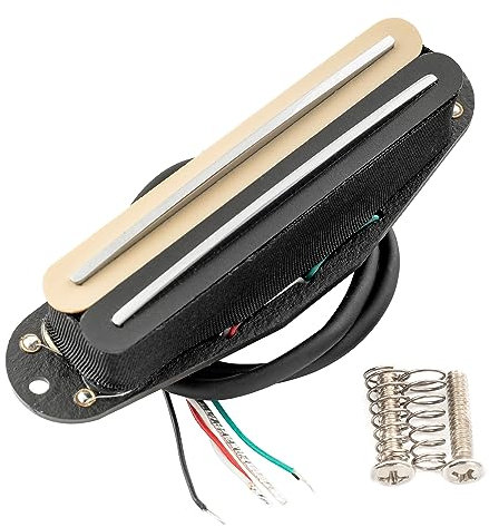Artec SBA73 Alnico 5 Hot Rails Pickup Humbucker im ST-Style Single Coil-Format Hals Mitte Steg Tonabnehmer 12K für Strat Style E-Gitarre, Zebra