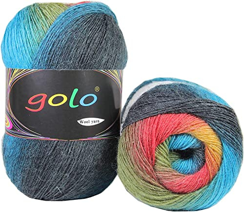 golo Wollegarn für Handstricken merinowolle zum Stricken Cachemire Handstrickgarn Merinowolle
