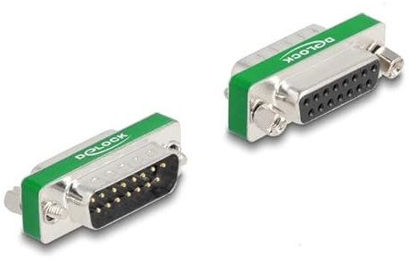 66478 - HF/EMI Entstörfilter D-Sub 15 Pin Stecker zu Buchse mit Tiefpass kapazitiv