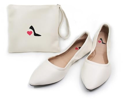 Ladies Roll Up Shoes Ideal for Weddings, Races Nights Out 2 Colours (Ivory, UK Footwear Size System, Adult, Women, Numeric, Medium, 5)