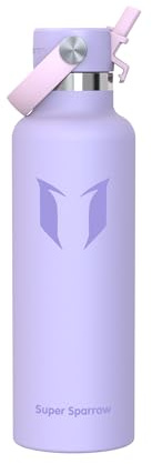 Sparrow Insulated Water Bottle 750ml - FlipFlow Metal Water Bottles with Straw Lid - BPA Free - Leakproof Stainless Steel Flask for Gym, Office, Commute