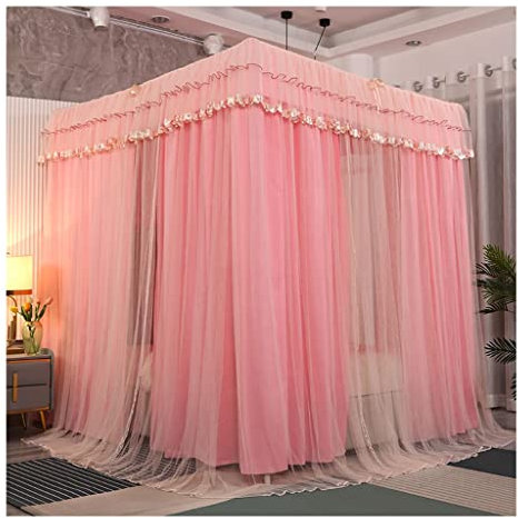Betthimmel, Betthimmel für den Haushalt, Bodentyp, zum Verschlüsseln und Verlängern des Vorhangs, mit Halterung, Winddicht, staubdicht und lichtbeständig (Farbe: A5, Größe: 180 x 200 x 200 c