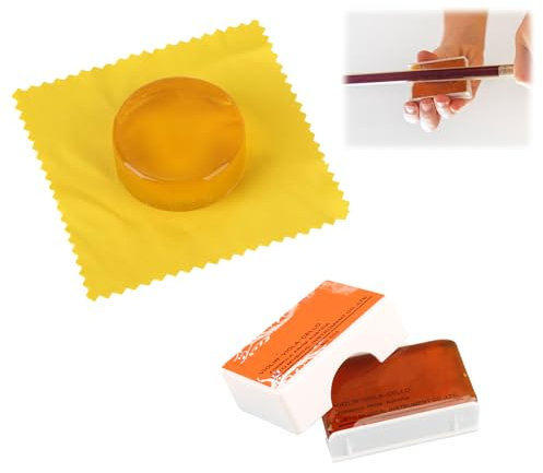 2er-Pack Kolophonium, Kolophonium Geige Kolophonium für Cello Kolophonium Bogenharz Durchsichtiges Hochwertiges Staubarm Kolophonium ideal für Streichinstrumente Inklusive Schutzetui (Set B)