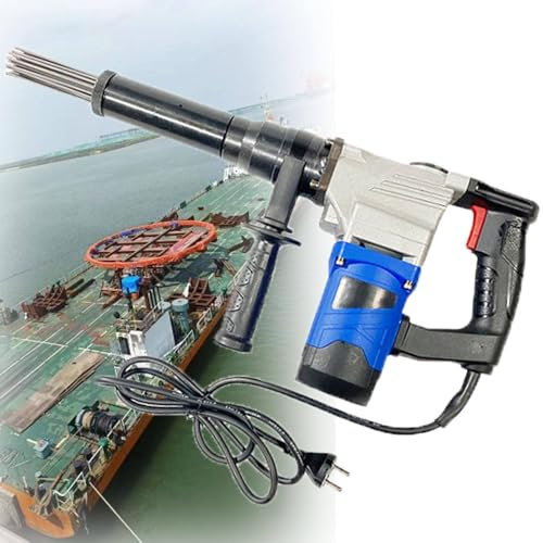 WHYYDSS Pistola desoxidante de Aguja eléctrica de 1100 W, desincrustador de Aguja eléctrico de Mano, Pistola desincrustante Industrial, Limpiador de escoria de Soldadura, para Eliminar óxido,110V