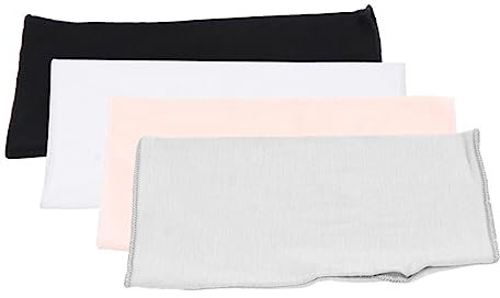 BESTYASH 4pair Uv Protection Gloves Grip White Fingerless Gloves for Women Outdoor Sports Pack