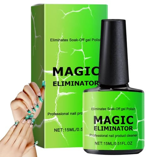 Smalto per la rimozione delle unghie, solvente per la rimozione della base, detergente rapido per unghie, formula idratante e nutriente, facile da usare, 15 ml, per salone, casa, famiglia, donne